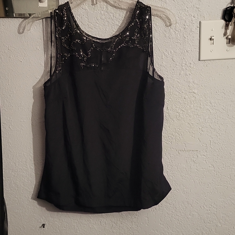 Beautiful willow and clay beaded blouse sleeveless